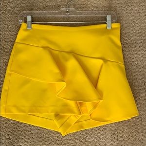Zara Yellow Ruffle Skort